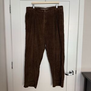Vintage Bill Blass Pants Mens 40x32 Brown Corduroy Pleated Grandpacore 90s Y2K